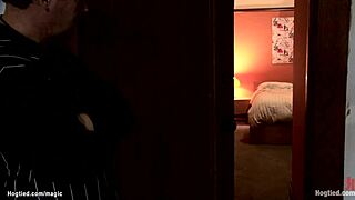 Wrestler dominates and ties up milf for rough anal fucking with bondage.