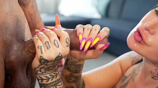 British Babe Alexxa Vice Engaged In Intense Oral Action With Muscular Black Lover Leading To Throatpie Finish