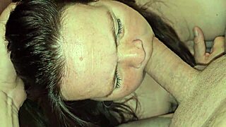 Retro 50s Milf Sucking and Fucking Huge Monster Cock in Blue Films Scene