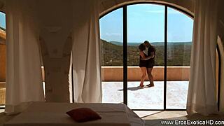 ebony lovers come together passionately in an exotic african outdoor setting for interracial erotic brunette milf instruction