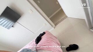 puta argentina interrupts in room and takes milk in mouth, oops i mean athletic latina roleplay with redhead glamour.