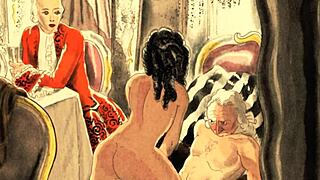 Vintage Erotic Art Showcases Hairy Pussy And Antique Beaver In Retro Style