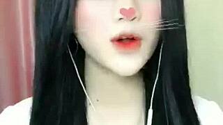 I feel so drawn to this sexy Korean babe giving an intense blowjob