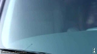 chubby black shemale shakes massive ass and jerks shecock outdoors solo