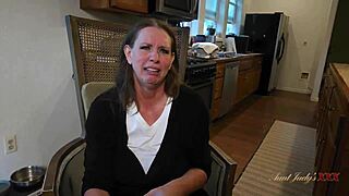 mature woman on desk