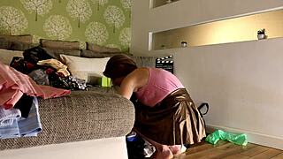 hot skinny blonde babe seeks cum from amateur porn director using oil for handjob and pov cumshot