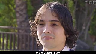 Is this hot blonde milf really submitting happily to doggystyle threesome action?