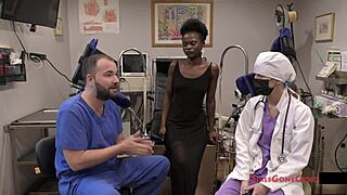 dialogic-provocative hey, what if we spice up this hospital exam with a vibrator on my shaved pussy... ready for close-up orgasm, patient?