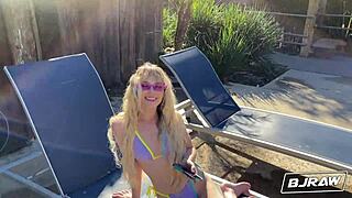 Oh Wow, Why Is Hot Blonde Lilly Bell Sucking That Huge Cock and Licking Ass in POV Action!