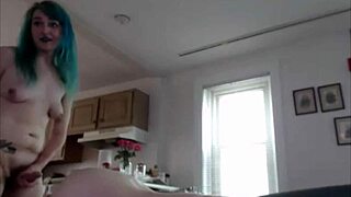 Shemale babe pounding another one hard in assfucking doggystyle amateur homemade webcam session