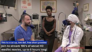 dialogic-provocative hey, what if we spice up this hospital exam with a vibrator on my shaved pussy... ready for close-up orgasm, patient?