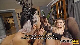 met fibi euro in sex shop for hard threesome fuck with veronica leal