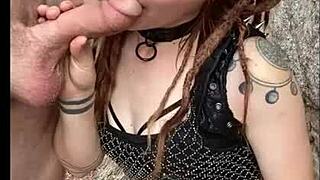 Drooling All Over Big Dick And My Festival Outfit In Wet Cum Play