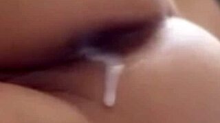 Why does beautiful Japanese babe take cumshot in ass from huge cock during anal sex?