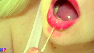 Amateur homemade cumshot compilation features close up oral creampie and cum in mouth moments