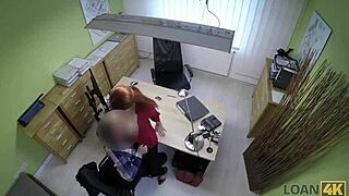 Who knew a loan interview could turn into hardcore fucking with a busty Czech ginger?