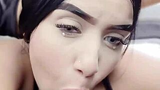 Petite latina babe sucks cock while driving in public then rides cowgirl style