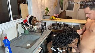 Sexy Latina maid gets intimate in a see-through outfit. She enjoys the raw interracial pounding, watch full on Sheer.