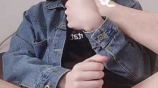 Intense masturbation session with BDSM elements and asshole focus 😈