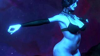 I feel so aroused watching this thick night elf milf with big tits and ass dancing in a magic circle outdoors