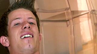 Gay stud receives delightful oral pleasure