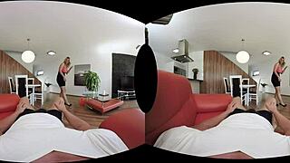 who knew samantha jolie could mix vr sex with toying her pussy, but is it as hot as real missionary fucking?