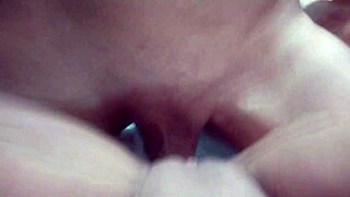 Mature Moans as Young Fills Her Pussy with Cum?