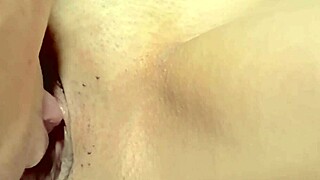 Amateur pink pussy close up after virginity loss