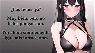 Oh wow, this JOI hentai features a teacher expert in handjobs with gloves! 🍆✋😈