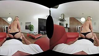 who knew samantha jolie could mix vr sex with toying her pussy, but is it as hot as real missionary fucking?