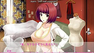 Erotica yuuwaku contrasts mami taking a faceful of dick in hentai blowjob