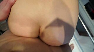 Quickie Sex with Hot Neighbor Girlfriend in Kitchen Featuring Pov Cowgirl Riding, Doggystyle Fucking, and Cum Covered Finish