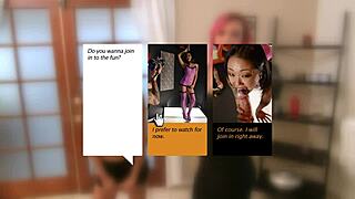 anna bell peaks and saya song get FUCKED HARD in monster cock interactive threesome pov