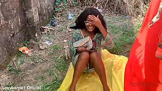 slutty african wife visits for help and ends up bent over getting fucked doggystyle