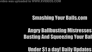Can You Handle Ballbusting from This Fierce Femdom Bitch in Intense Humiliation?