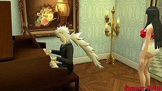 mature beauty hints at deepthroating young cock with handjob and blowjob