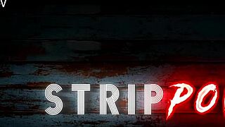 blonde babe in fishnets strips twerks shakes big ass and humps in solo tease