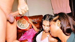 Threesome Sucking Cum in Mouth Explosion!