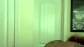 amateur couple enjoys intense hair pulling backshots in bathroom with huge cock cum on ass