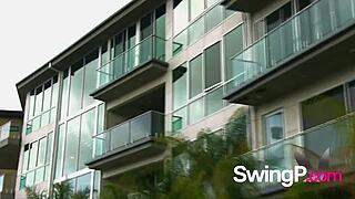 Black lace heats up for two hot swinger babes in a wild softcore orgy fuck! 🔥👯‍♀️