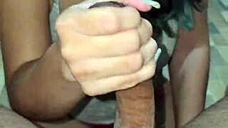 sailor girl alisa strokes hubby cock sensually until massive facial cumshot covers her