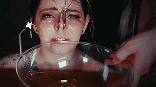Why punish this emo bondage whore with face tying and piss?!
