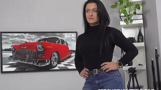 hey exquisite brunette darling, wanna get shagged in this czech casting with handjob and blowjob action?