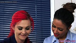 hey kinky cfnm nurses are sucking in hospital with british femdom handjob blowjob patient european humiliation high definition 😏