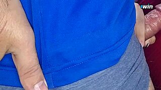 i uh feel so hot as this married housewife rides her partner and gets interrupted when someone tries to open the bedroom door