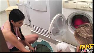 oh wow, my-my cock throbs pumping jizz into her warm wet mouth in this wild college threesome