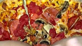 Food Porn Compilation Arabic Kinky Fetish Teen Masturbation with Ice Cream Chocolate Pizza in Pussy