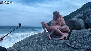 Hey, let's talk about this Brazilian amateur's photo shoot on the rocks