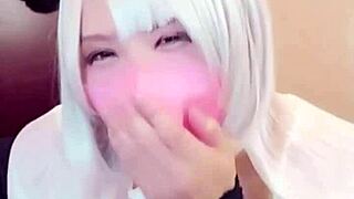 What Happens When Masked Beauty Crossdresses And Masturbates On Live Stream In Cute Outfit?