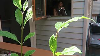 Nikki gets fucked from behind hard